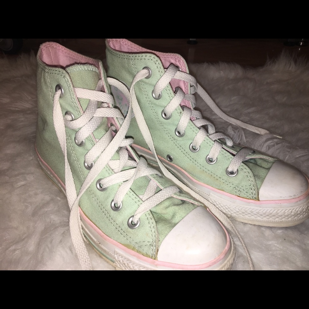 Rare Mint Green High Top Converse